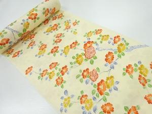 アンティーク　椿模様着尺反物